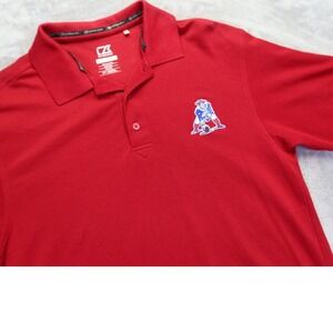 New England‎ Patriots NFL Football Red Polo Shirt Men's S